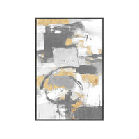 Black, White and Gold Abstract Hand Painting 11