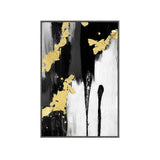 Black, White and Gold Abstract Hand Painting 6