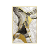 Black, White and Gold Marble Print 1