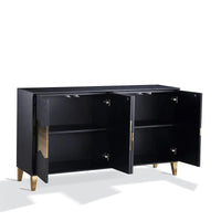 Black and Gold Detail 4 Door Sideboard