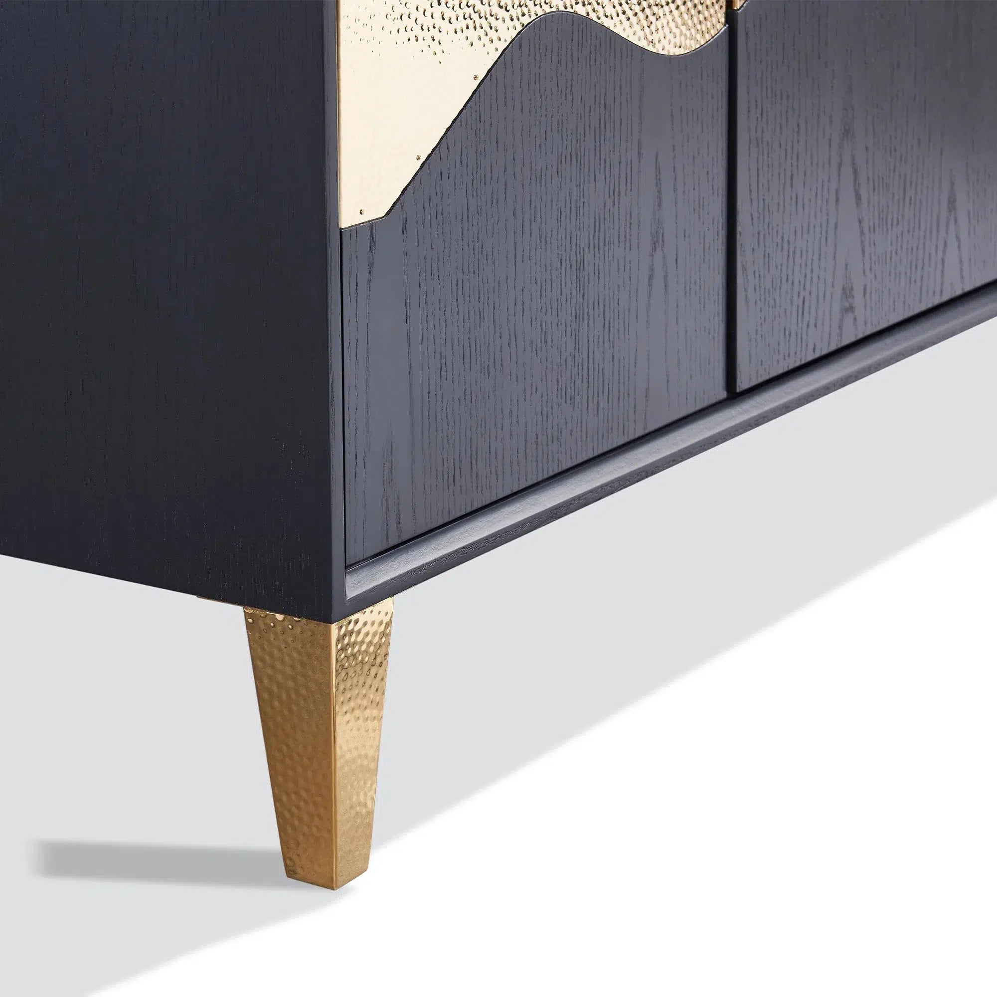 Black and Gold Detail 4 Door Sideboard