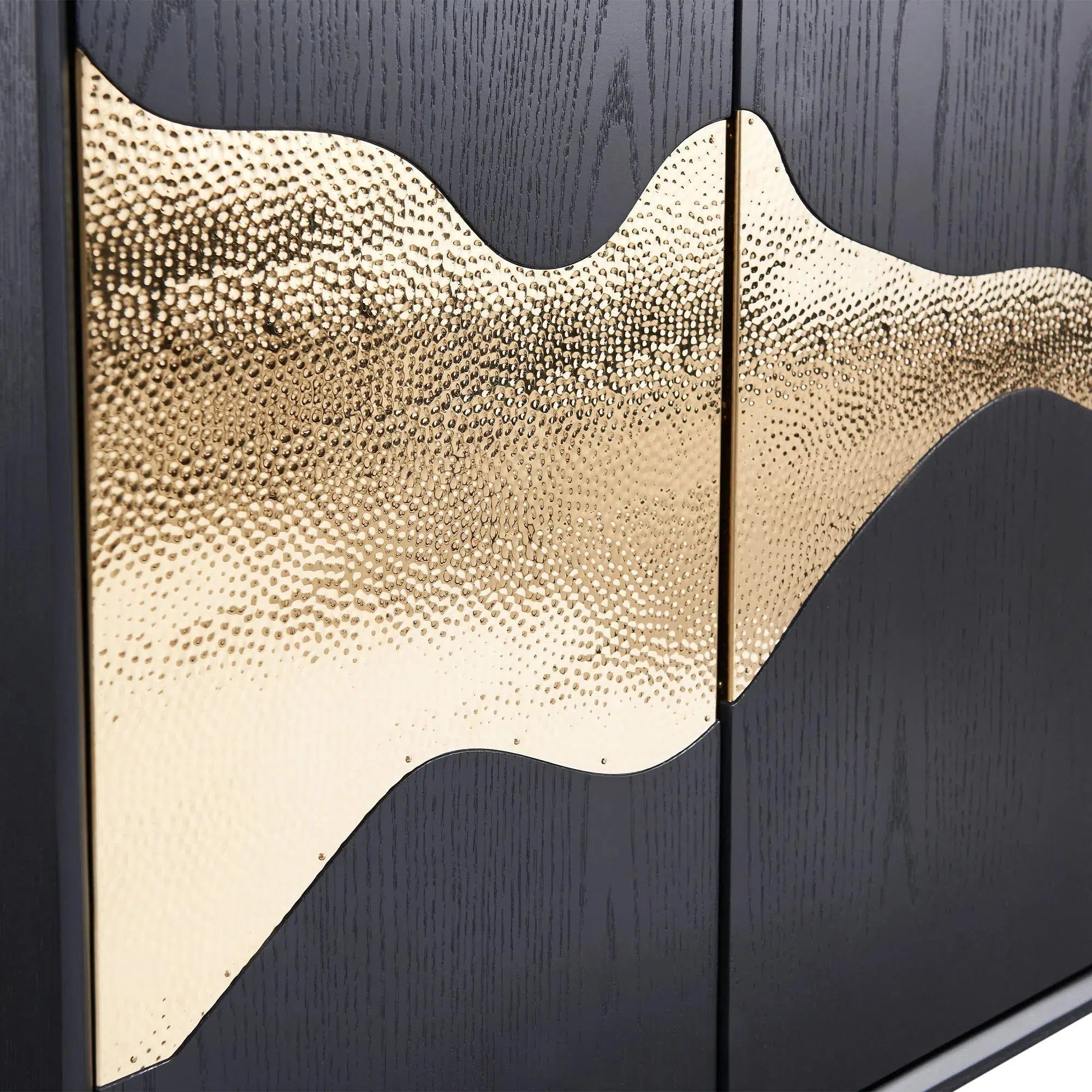 Black and Gold Detail 4 Door Sideboard