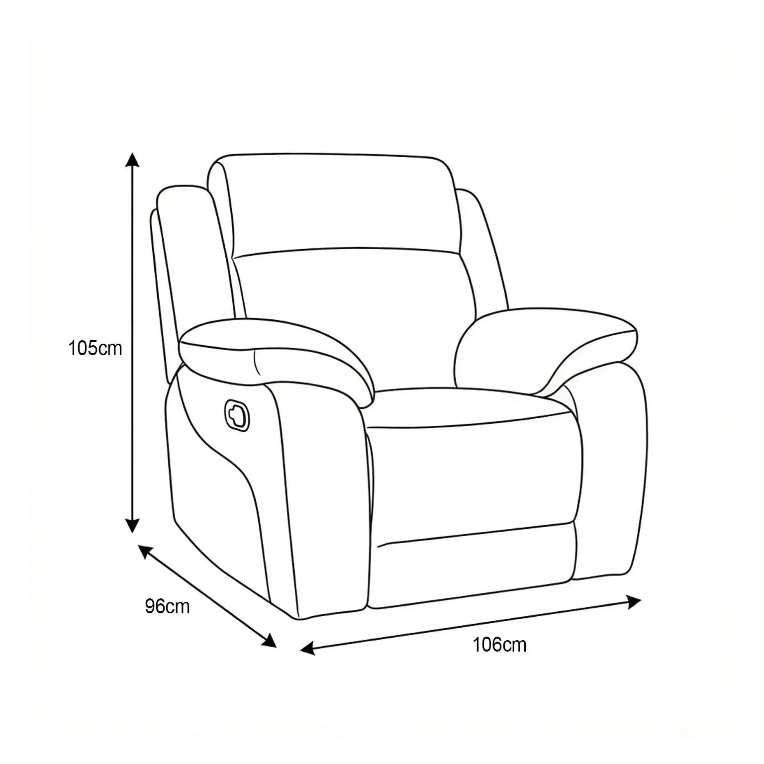 Bowden 1 Seater Power Recliner