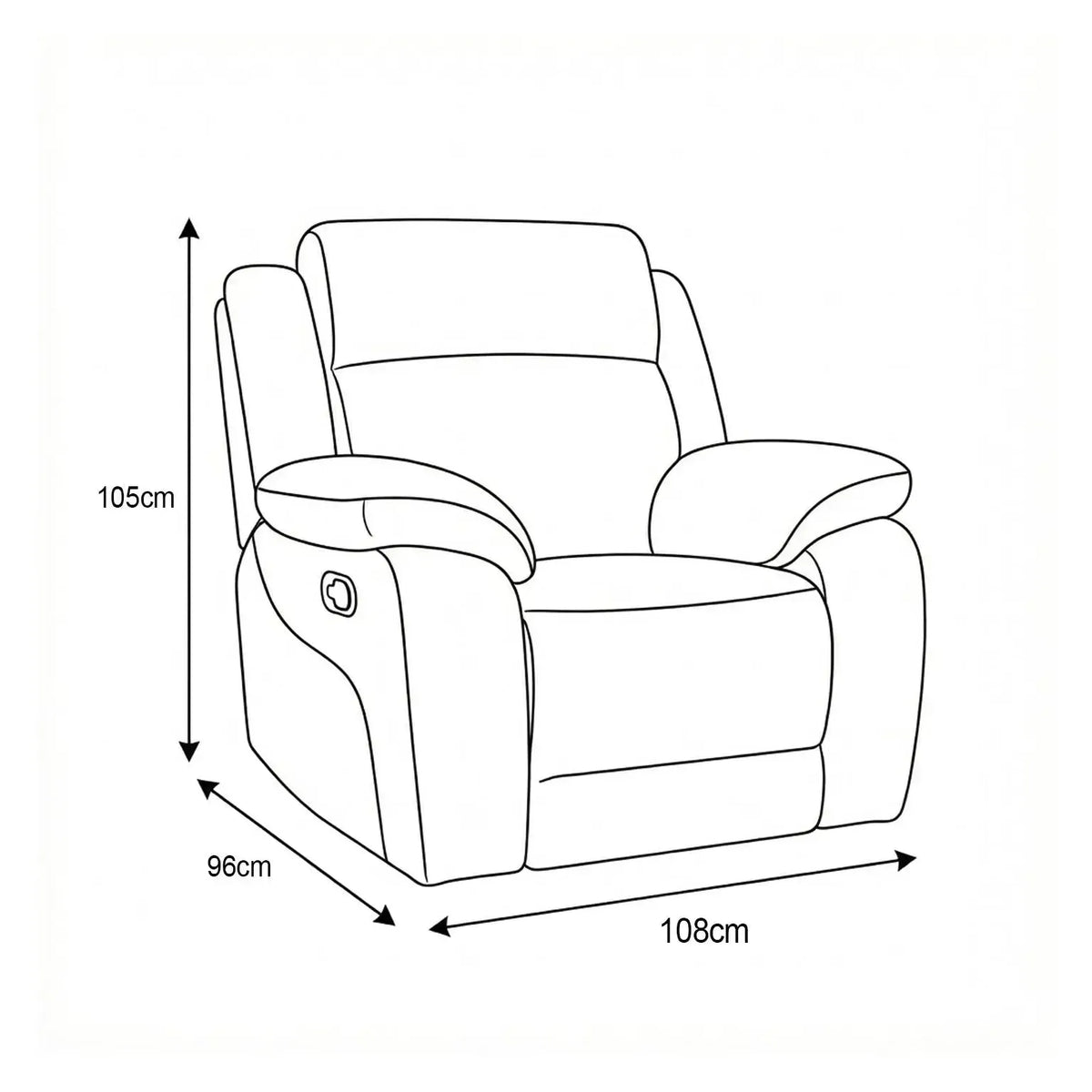 Bowden 1 Seater Power Recliner