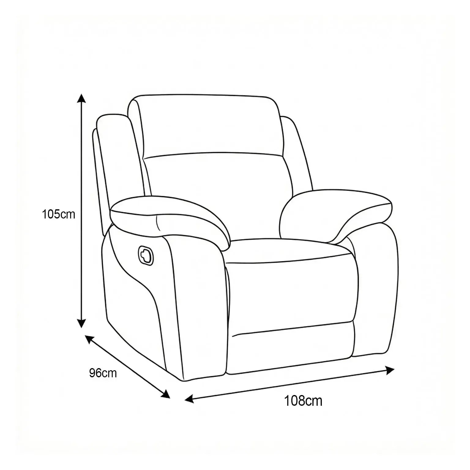Bowden 1 Seater Power Recliner