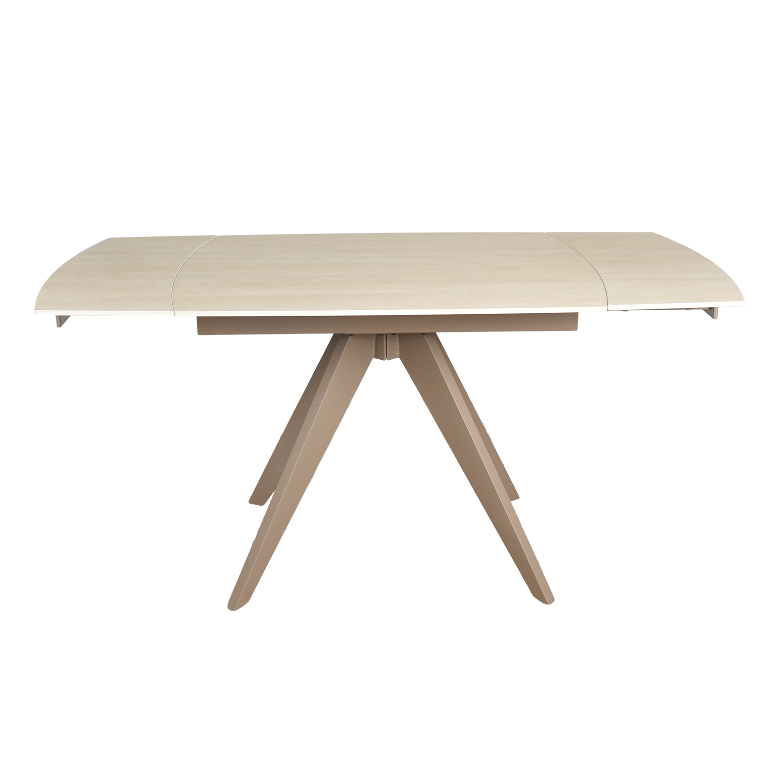 Brent Beige Ext Dining Table and 4 Huxley beige Dining Chairs