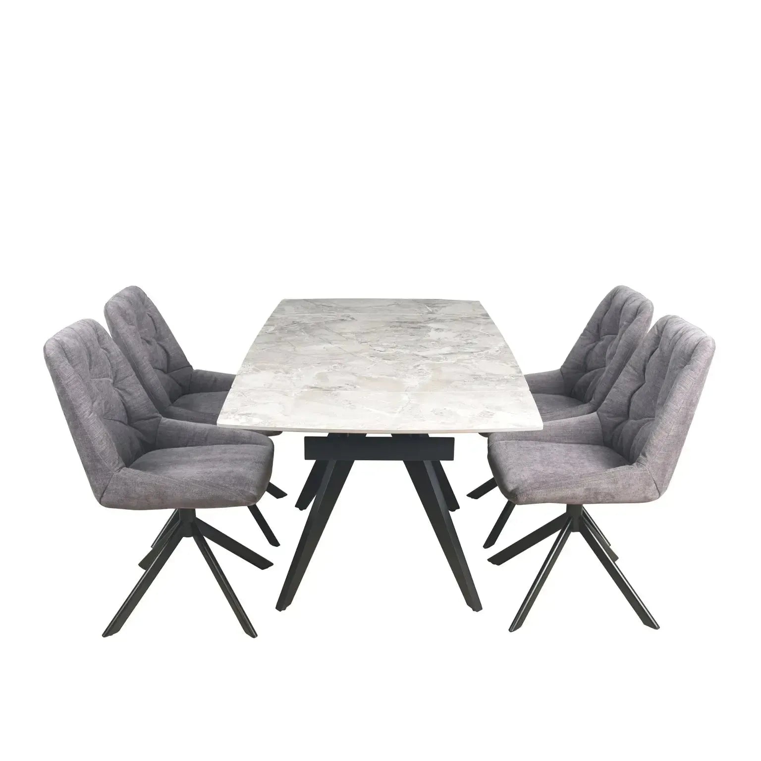 Brent - Extending Dining Table- Grey