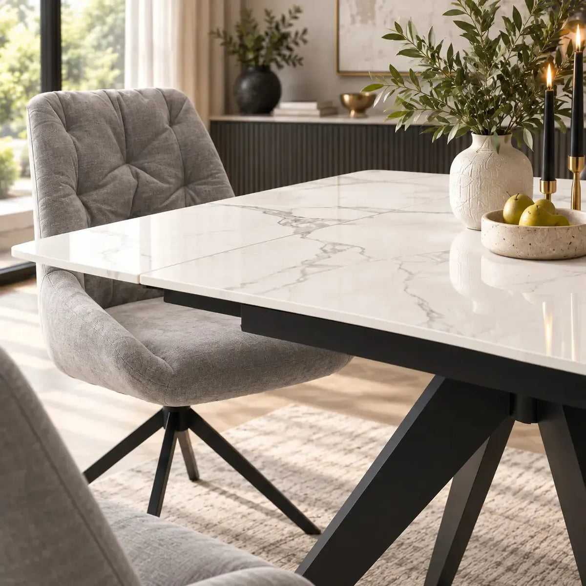 Brent Extending Dining table - White