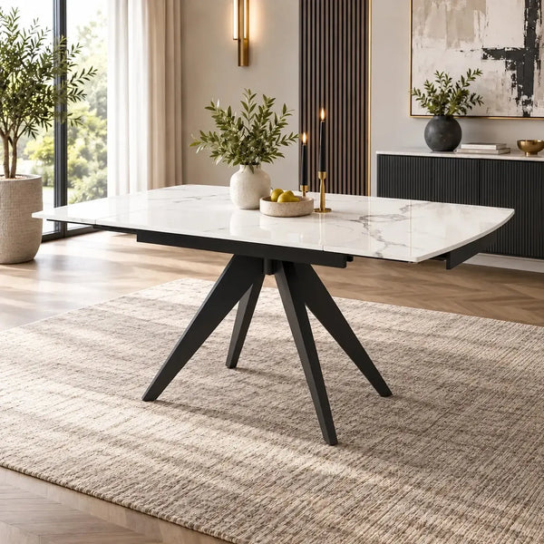 Brent Extending Dining table - White