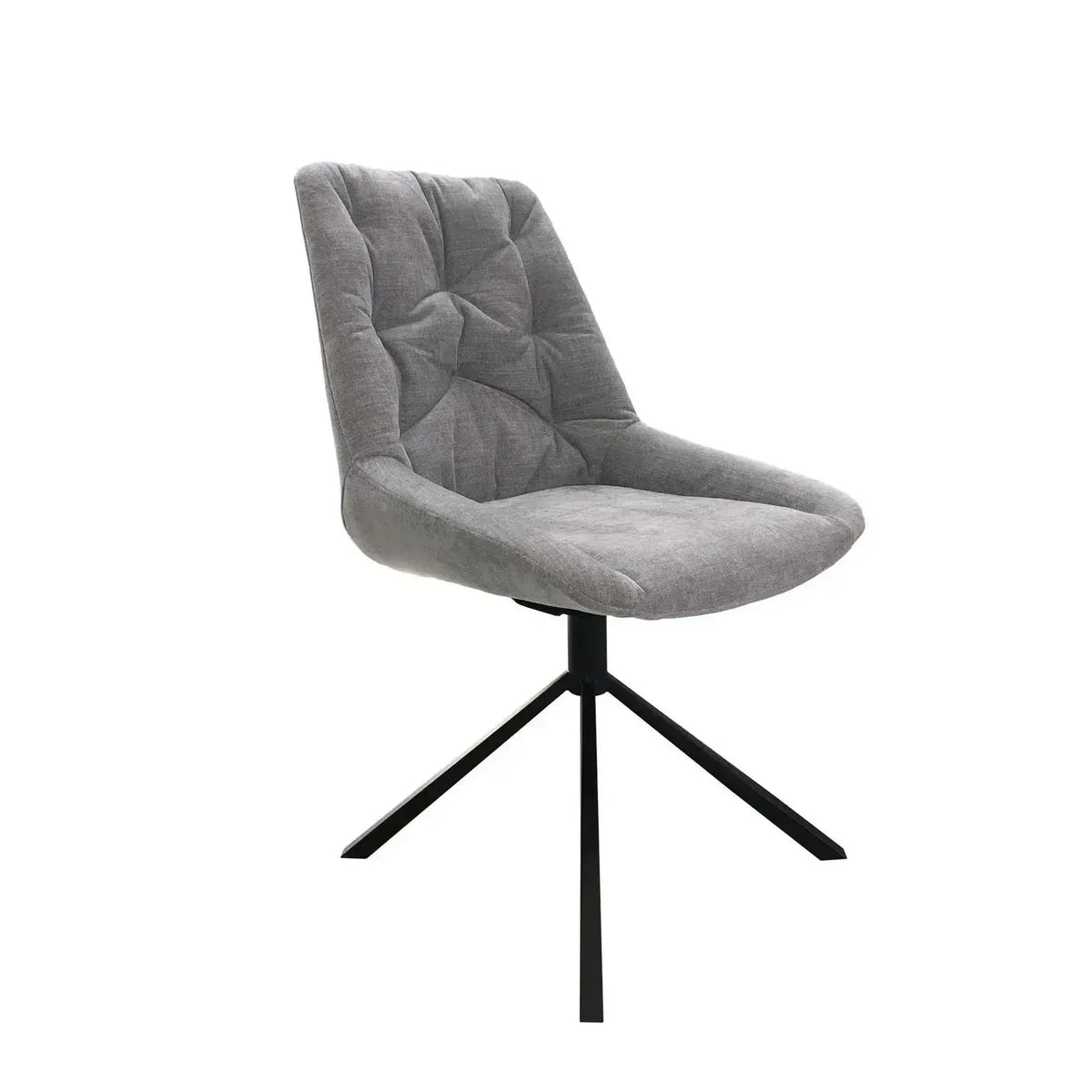 Brent Grey Dining Table and 4 Huxley Light Grey Dining Chairs