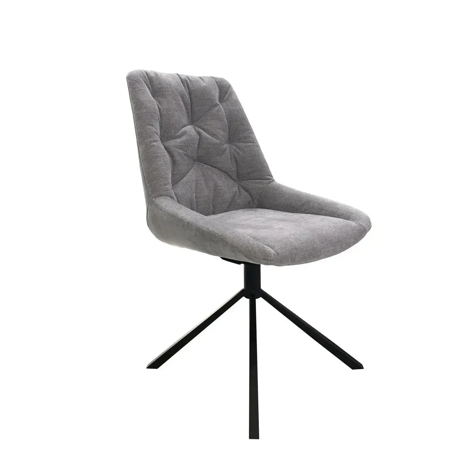 Brent Grey Dining Table and 4 Huxley Light Grey Dining Chairs