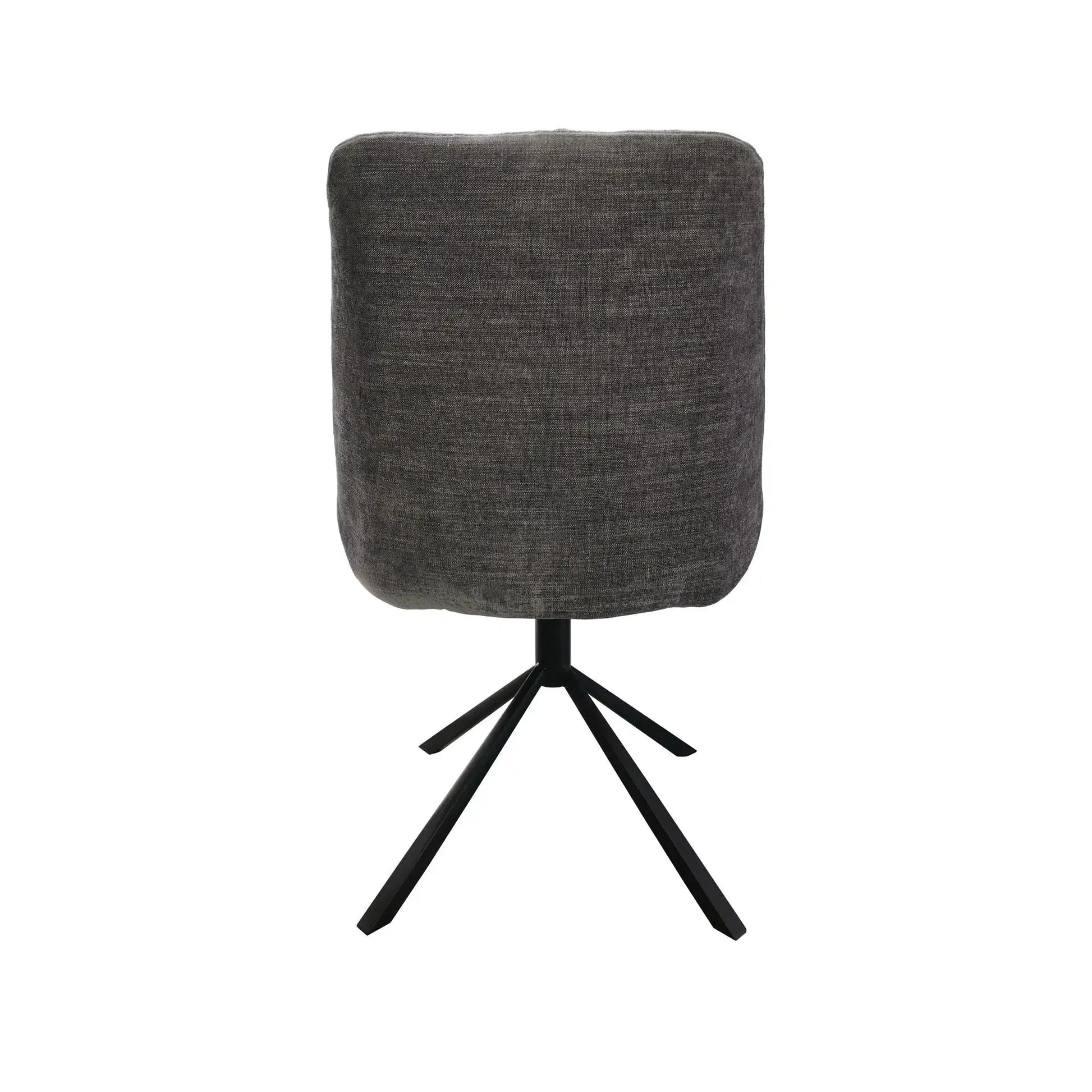 Brent White Dining Table and 4 Huxley Dark Grey Dining Chairs