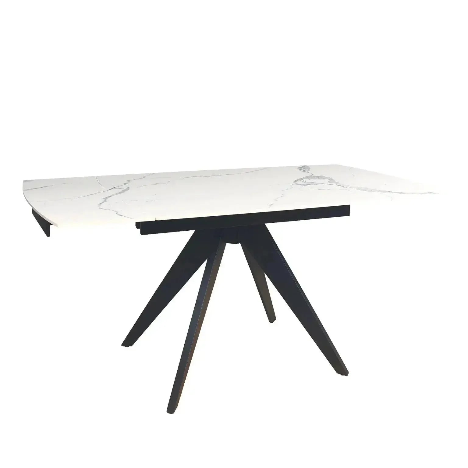 Brent White Dining Table and 4 Huxley Light Grey Dining Chairs