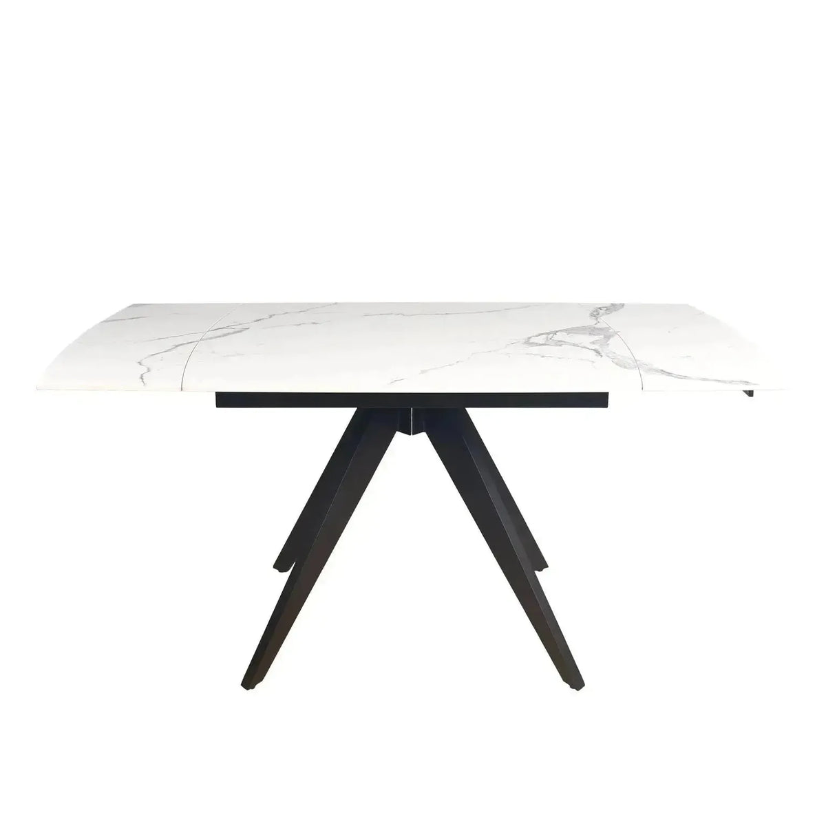 Brent White Dining Table and 4 Huxley Light Grey Dining Chairs