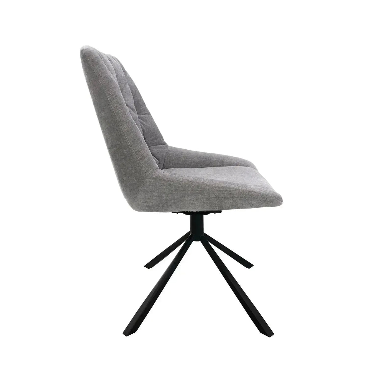 Brent White Dining Table and 4 Huxley Light Grey Dining Chairs