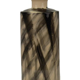 Brushed Ceramic Lamp with Black Linen Shade