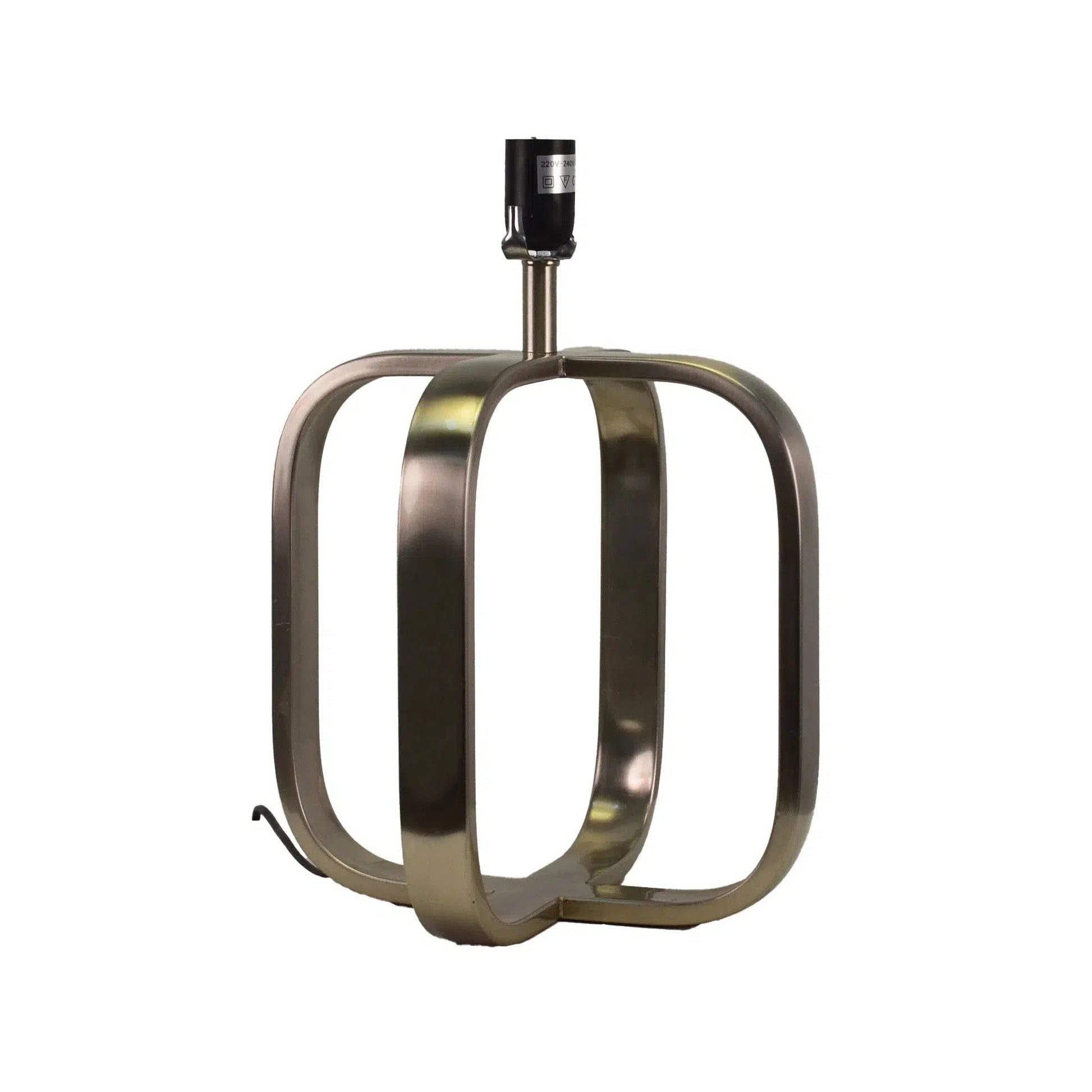 Brushed Nickel Lamp with Black Linen Shade 1