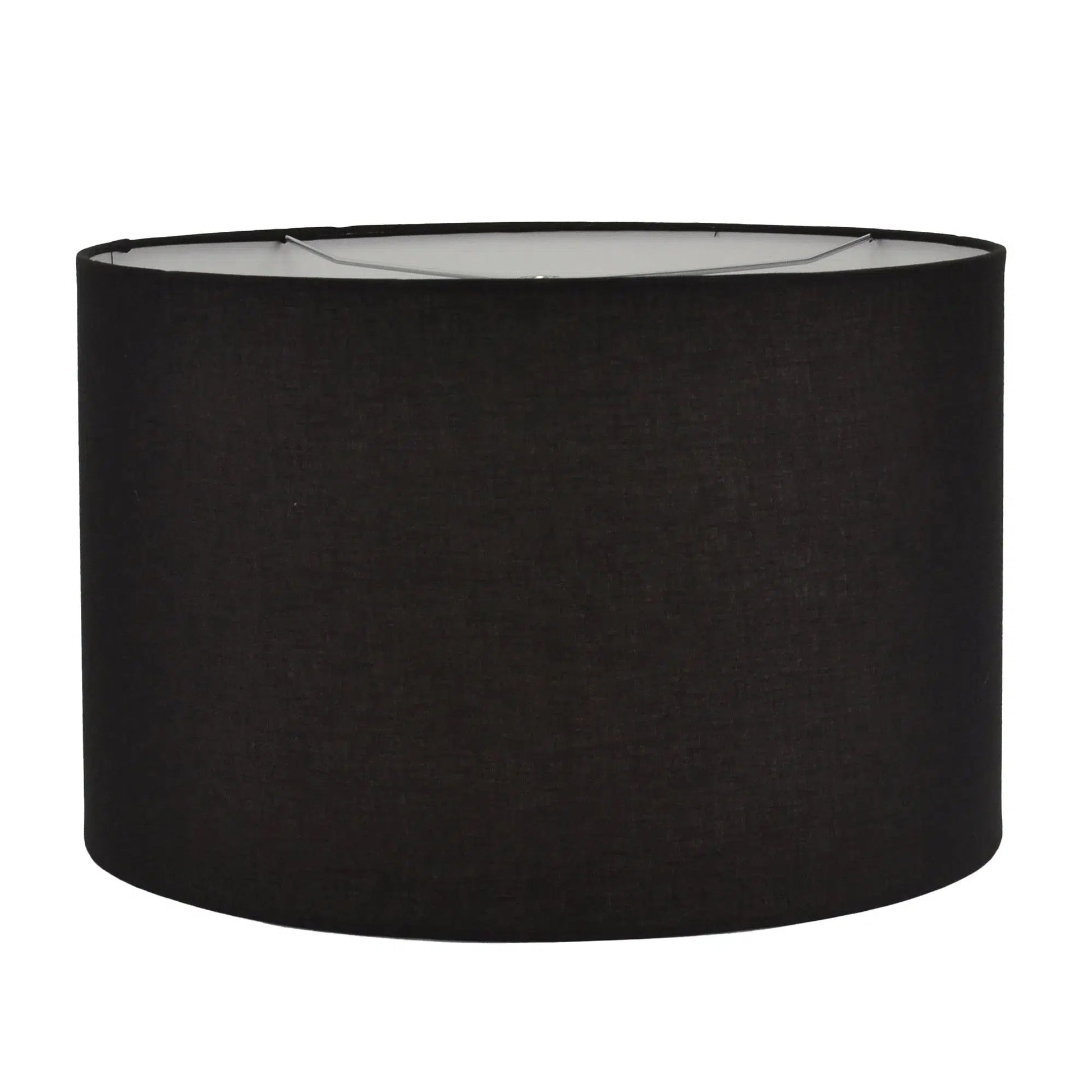 Brushed Nickel Lamp with Black Linen Shade 1