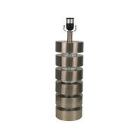Brushed Nickel Lamp with Black Linen Shade 2