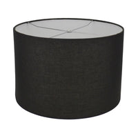 Brushed Nickel Lamp with Black Linen Shade 2
