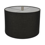 Brushed Nickel Lamp with Black Linen Shade 2