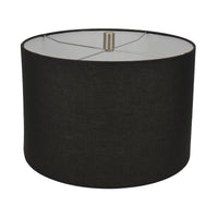 Brushed Nickel Lamp with Black Linen Shade 2
