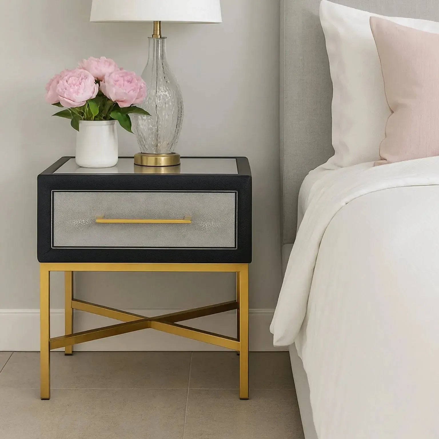 Cadiz - Grey Shagreen Side Table