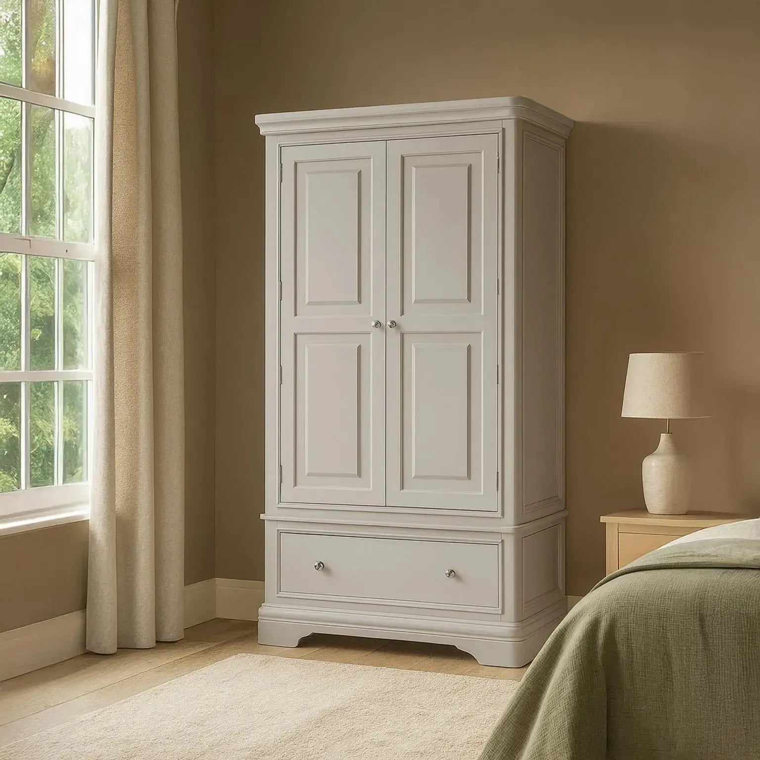 Cambridge - 2 Door 1 Drawer Wardrobe - Grey