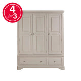 Cambridge - 3 Door 2 Drawer Wardrobe - Grey