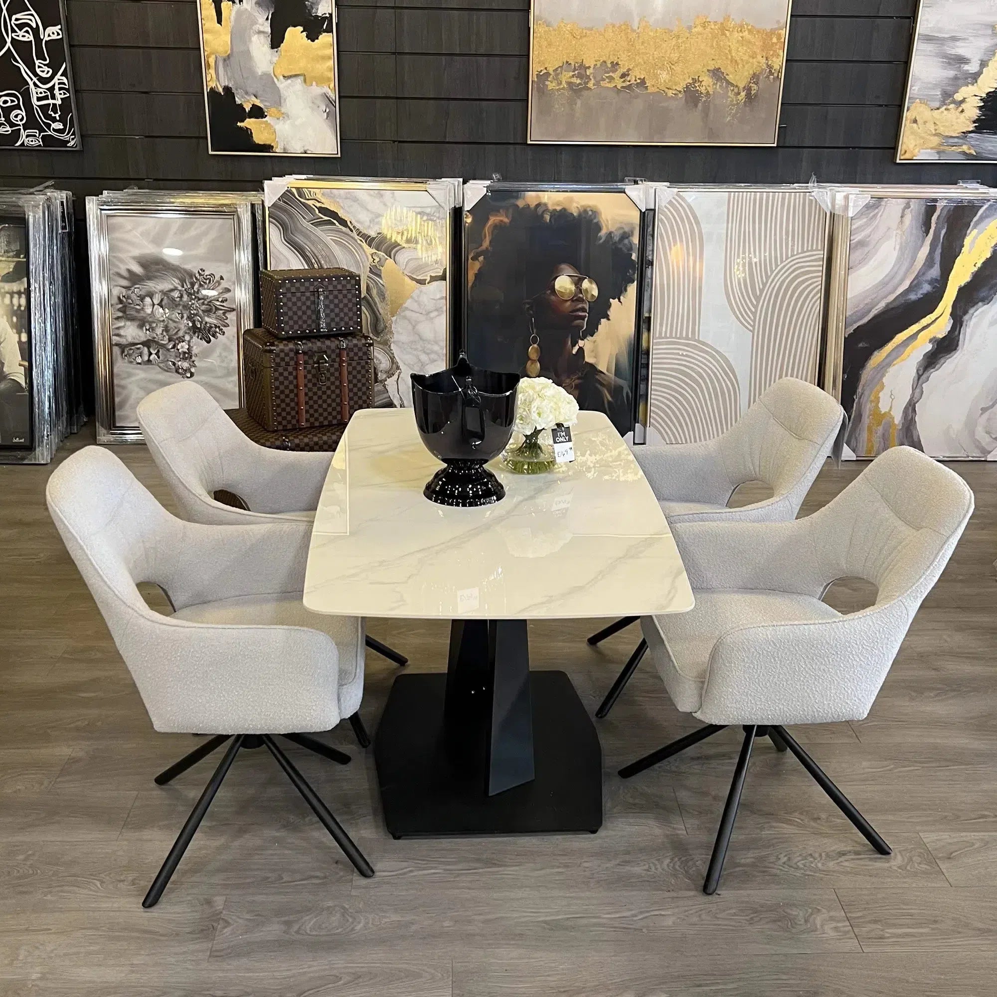 Carrera 1.4m Dining Table & Zuri Dining Chair Set