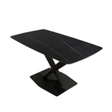 Carrera- Matt Black Dining Table 1.4m