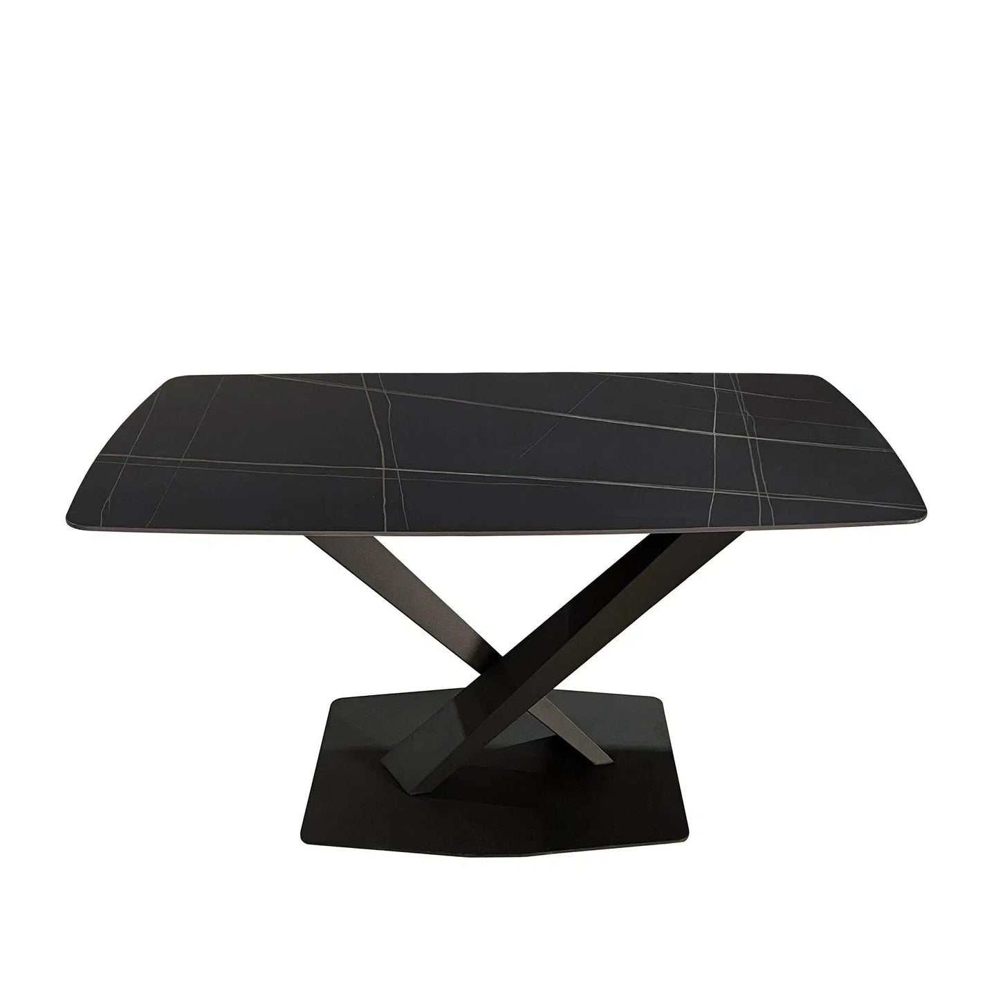 Carrera- Matt Black Dining Table 1.4m