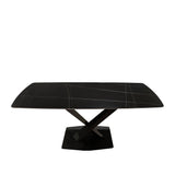 Carrera- Matt Black Dining Table 1.8m