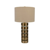 Champagne Gold Lamp with Oatmeal Linen Shade