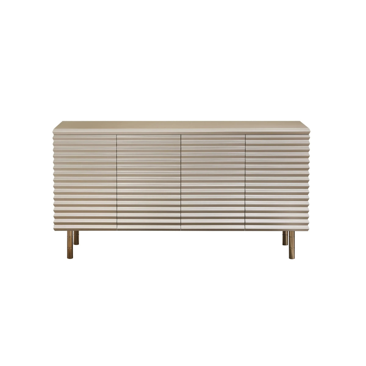 Champagne Gold Ribbed 4 Door Sideboard