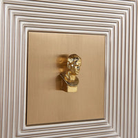 Champagne Silver and Gold Cube 3 Door Sideboard