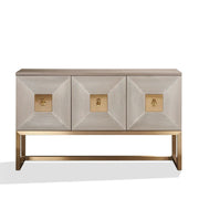 Champagne Silver and Gold Cube 3 Door Sideboard