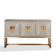 Champagne Silver and Gold Cube 3 Door Sideboard