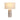 Classic Travertine Table Lamp with Rectangular Lamp Shade