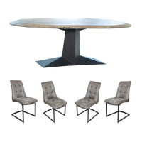 Cobra Dining Table & Cruz Dining Chair set