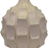 Cream Ceramic Lamp with White Linen Shade