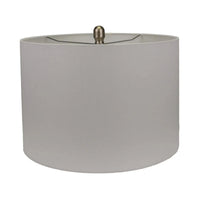 Cream Ceramic Lamp with White Linen Shade