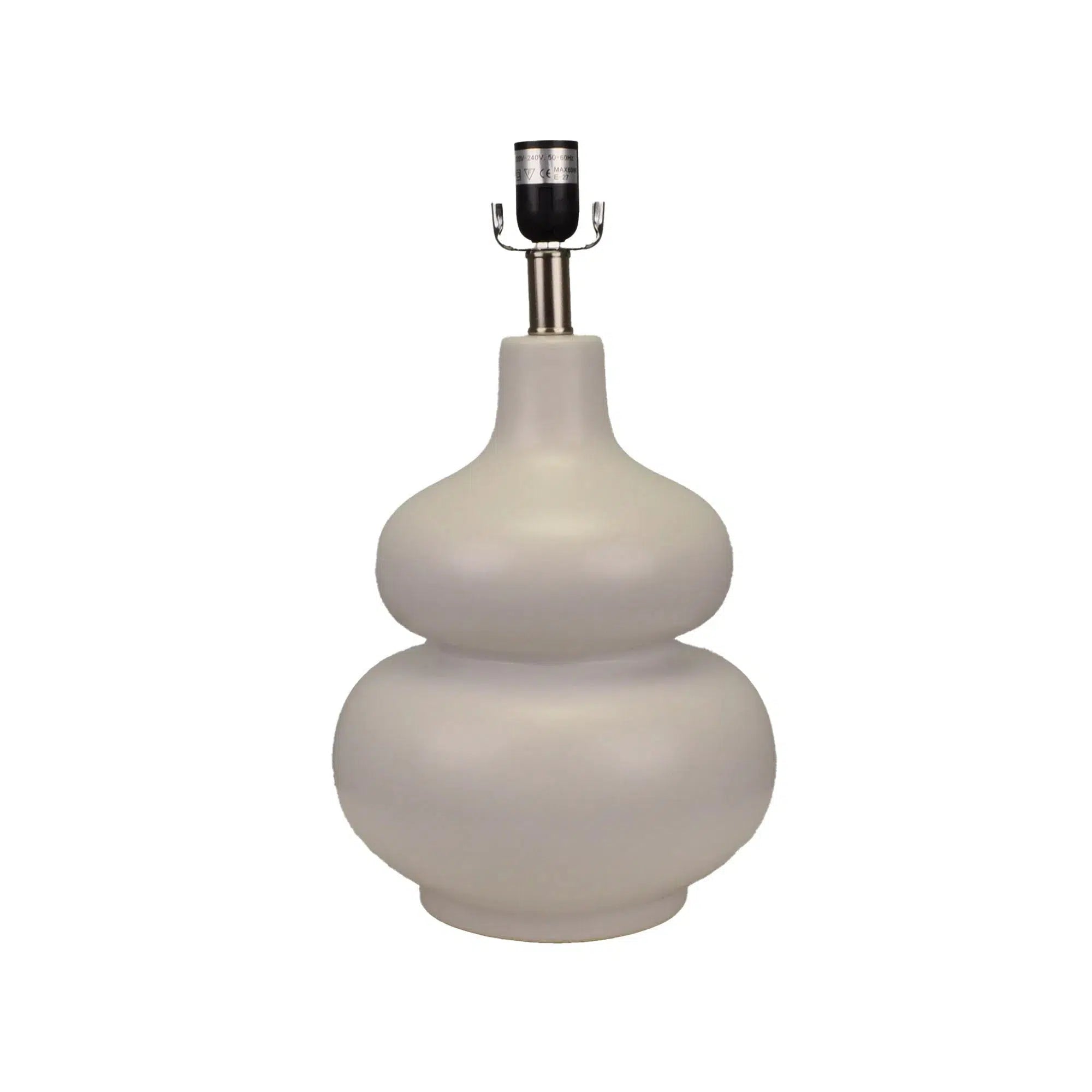 Cream Lamp with White Shade