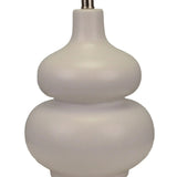 Cream Lamp with White Shade