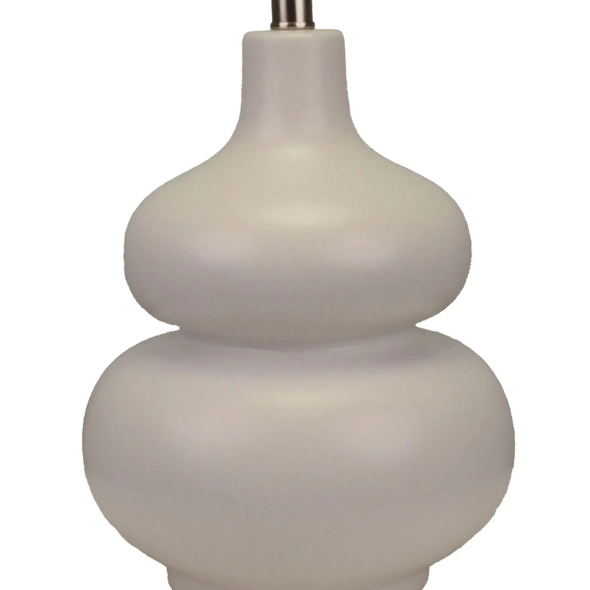 Cream Lamp with White Shade