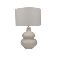 Cream Lamp with White Shade