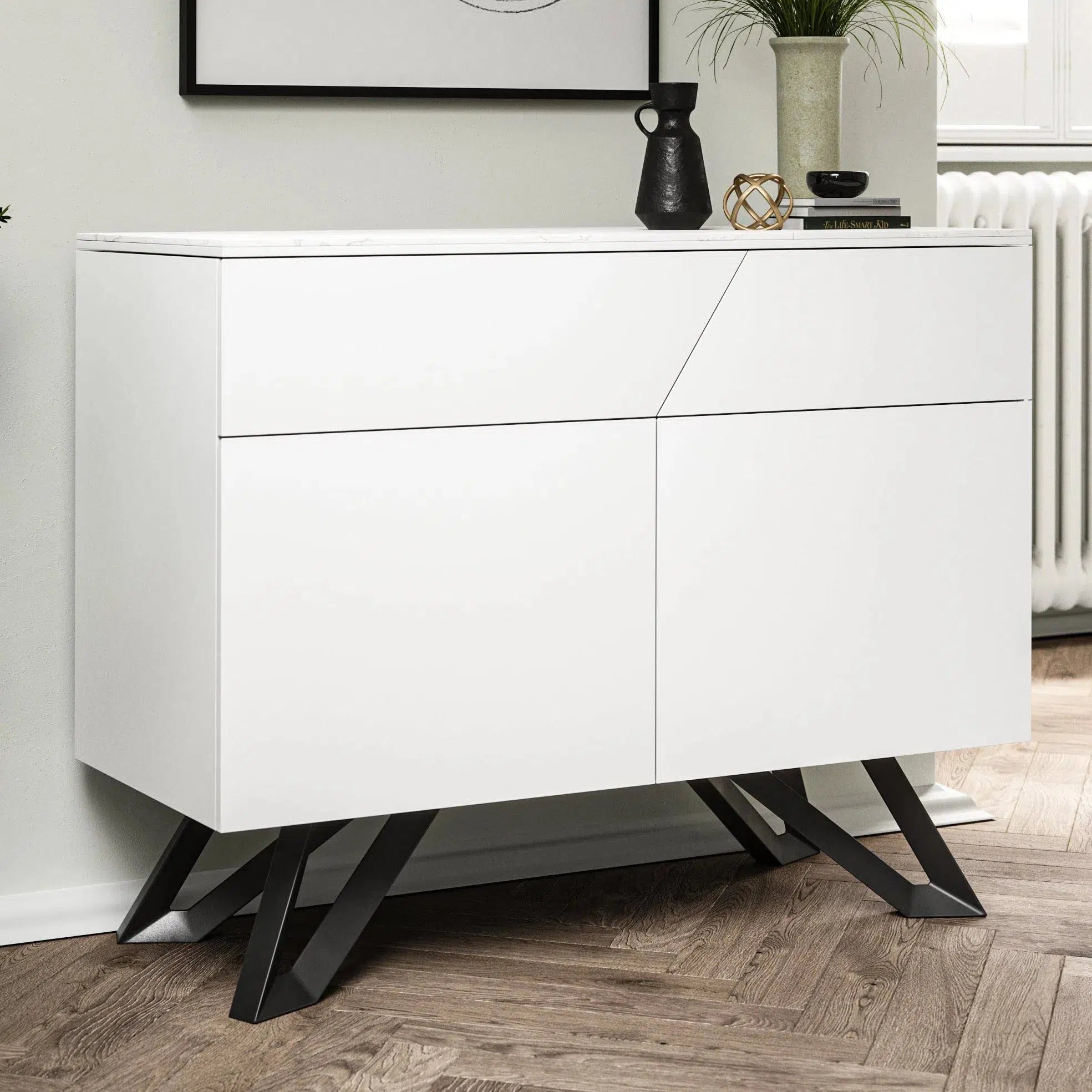 Cruz White - Small Sideboard