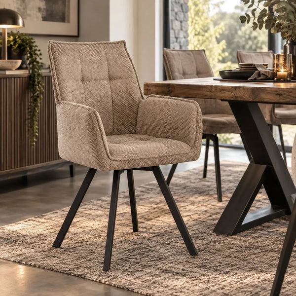 Daria Dining Chair - Weave Taupe