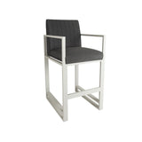 Dark Grey Capri Bar Stool (Straight Back)