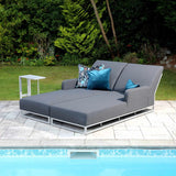 Dark Grey Capri Outdoors Set of 2 Sun loungers